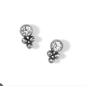 Brighton Silver Crystal Stud Earrings